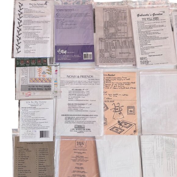 41 Quilt Embroidery Craft Patterns Including Noah & Friends Country Stencils - Picture 3 of 5